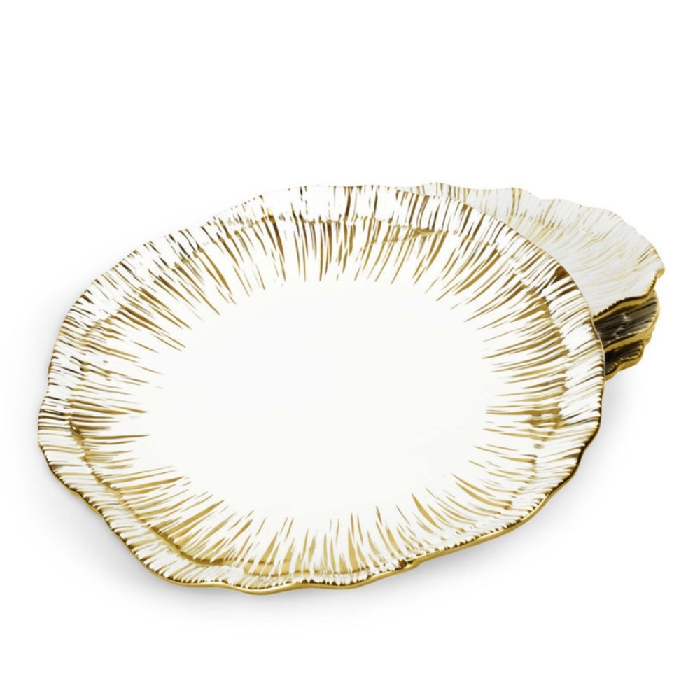 Elegant White and Gold Tea Set